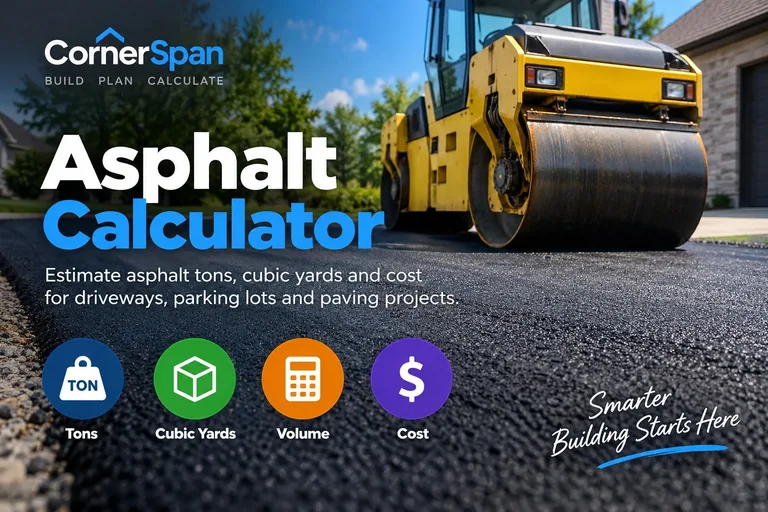 Asphalt Calculator for estimating asphalt quantity, weight, volume and cost